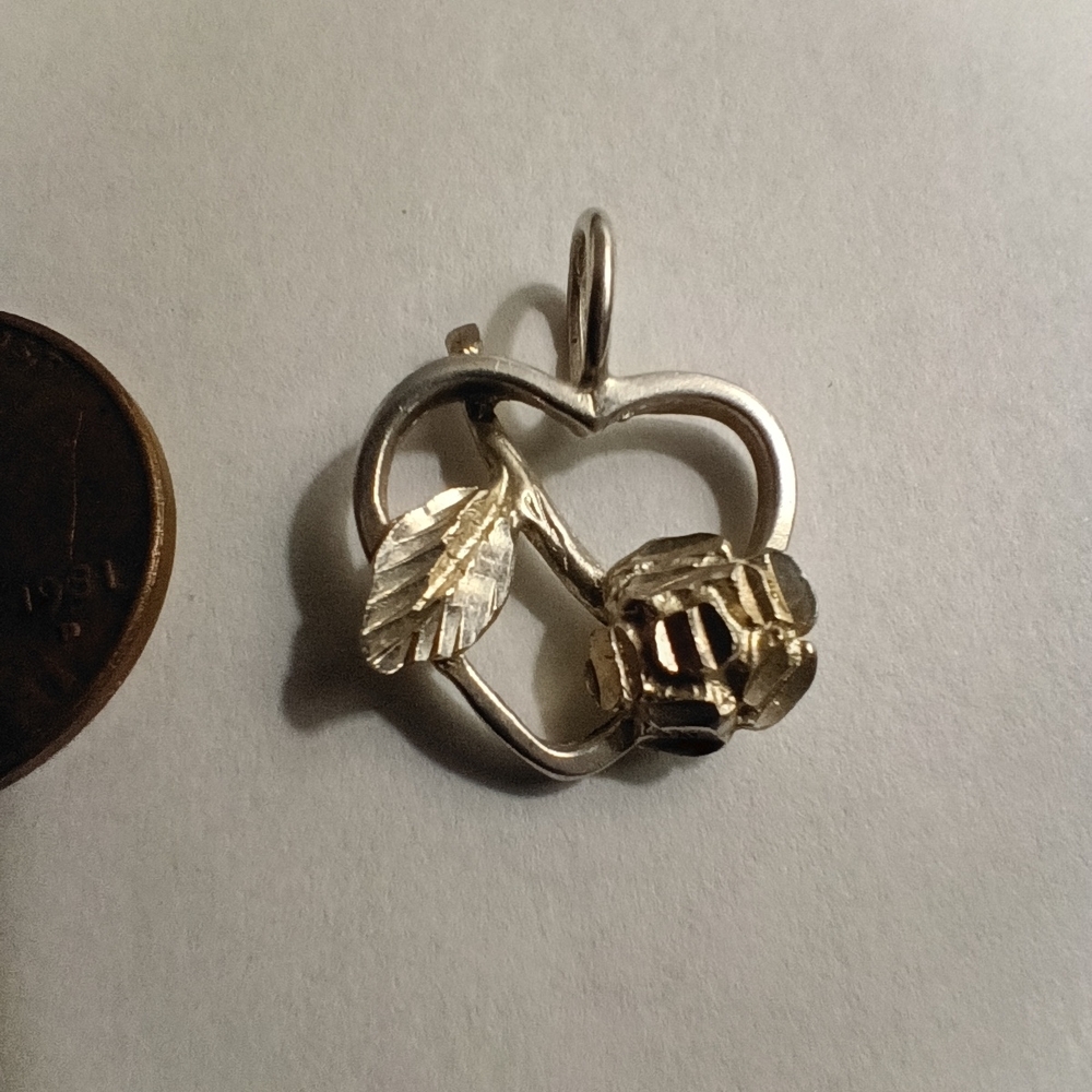 Silver and Gold Heart Pendant
